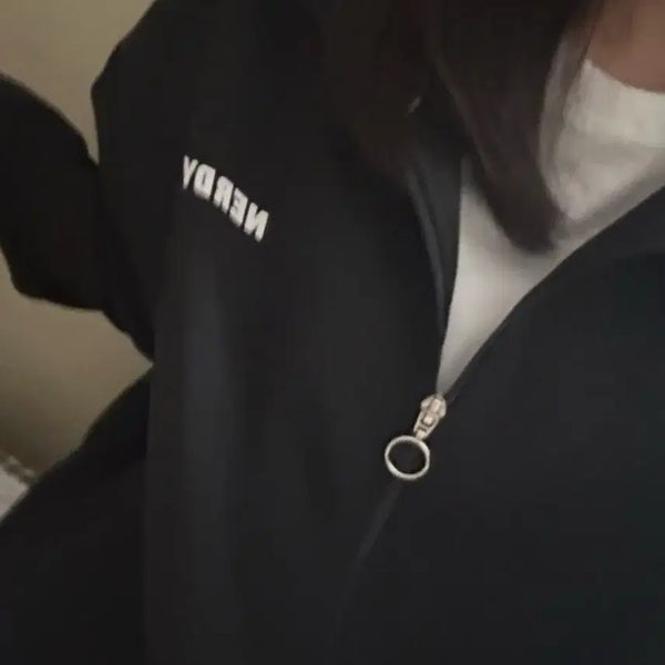 [BUNJANG] NERDY Black Track Jacket / 널디 블랙 져지