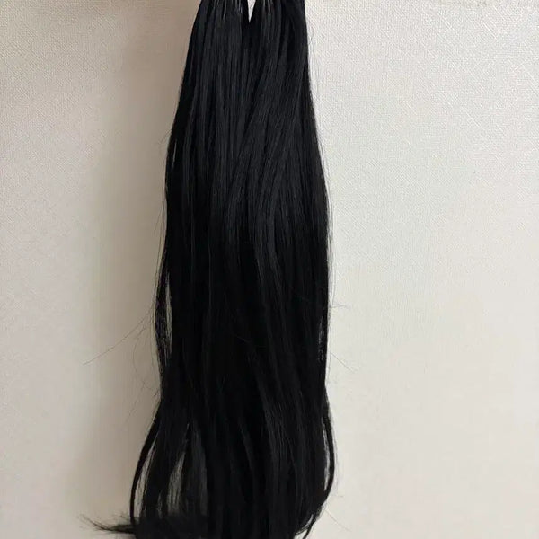[BUNJANG] Natural Virgin Hair Extensions - Black - 50cm / 붙임머리 천연생모 블랙