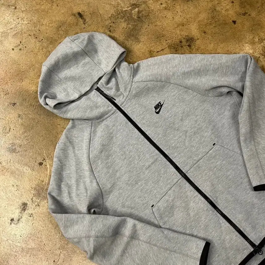 [BUNJANG] Nike Tech Fleece Full Zip Hoodie Grey (L) / [정품/L] 나이키 테크 플리스 풀집업 회색