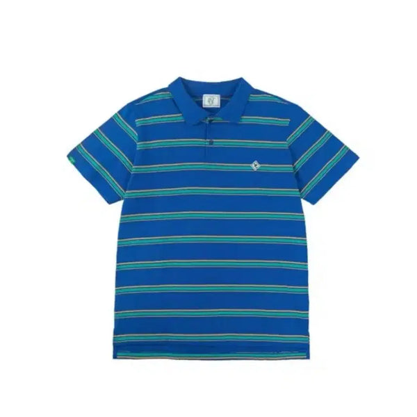 [BUNJANG] NOCONTENTS Stripe Collar Short Sleeve T-Shirt / 노컨텐츠 스트라이프 카라 반팔티셔츠