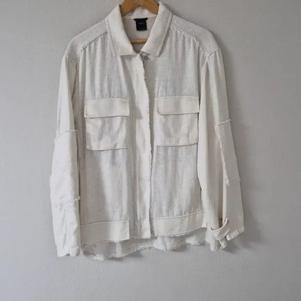 [BUNJANG] Nau Damage Jacket White Size 105 / nau데미지자켓