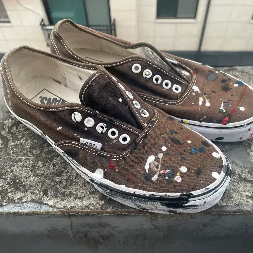 [BUNJANG] Vans Authentic Washed Custom Sneakers (270mm) / 반스 어센틱 워싱 커스텀 270