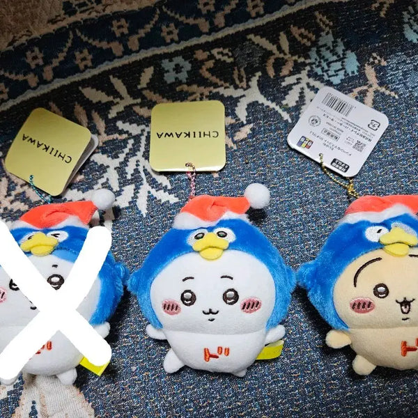 [BUNJANG] Chiikawa x Don Quijote Penguin Collaboration Plush Keychain - Chikawa, Usagi, Hachiwari / 돈키호테 돈펭 펭귄 치이카와 콜라보 인형 키링 치이카와 우사기