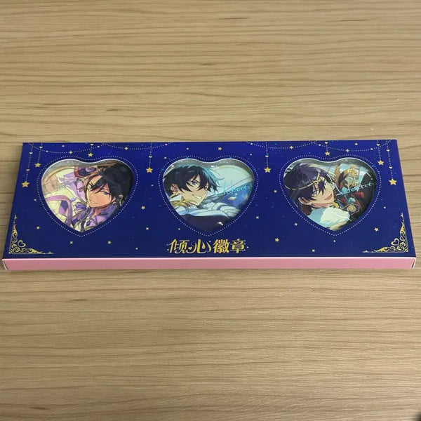[BUNJANG] Ensemble Stars! China Star Crimson Heart Canned Badge Set 1 Hokuto / 유일 매물) 앙스타 중스타 오프라인 경심 하트 캔뱃지 1탄 호쿠토