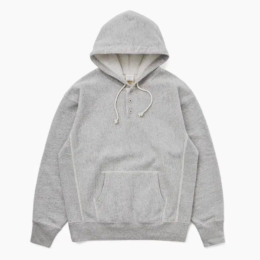 [BUNJANG] KHAKIS Button Hoodie Grey L / 카키스 KHAKIS 버튼 후드티 그레이 L