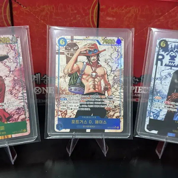 [BUNJANG] One Piece Card Secret Rare Luffy, Ace, Sabo 3-Card Set (Mint Condition) / 원피스 카드 시크 페레 루피 에이스 사보 3장 세트 Sec (S급)