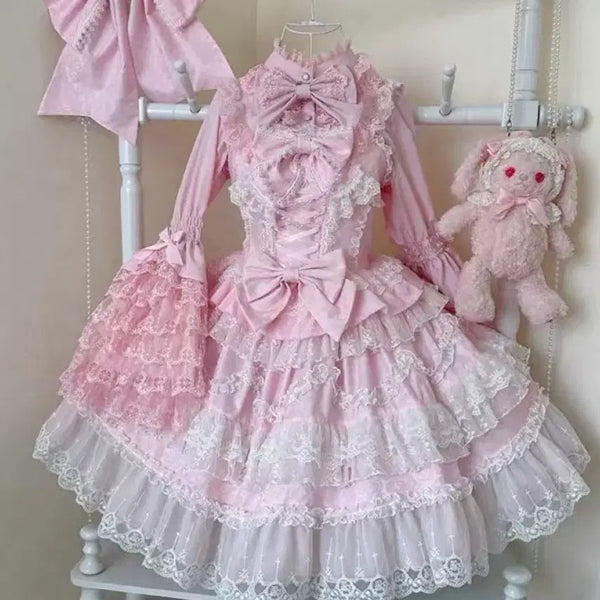 [BUNJANG] Liz Lisa Lolita Dress Set / 로리타 드레스 원피스 헤도레 양지뢰 양산형 지뢰계 리즈리사 코스프레 졸사