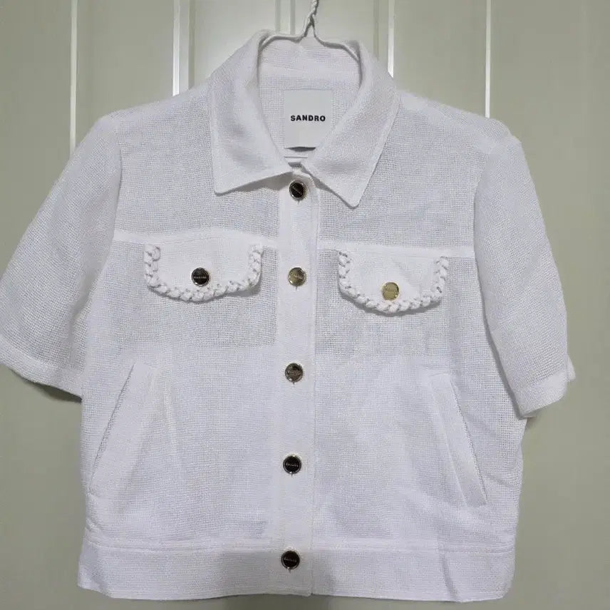 [BUNJANG] Sandro Tweed Jacket White / 산드로 트위드 자켓 화이트