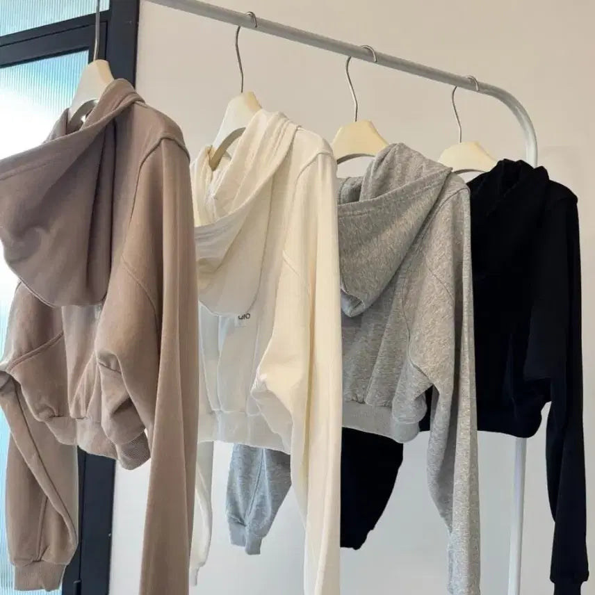 [BUNJANG] Alo Cropped Hoodie Zip-Up / [새상품] 알로 크롭 후드집업