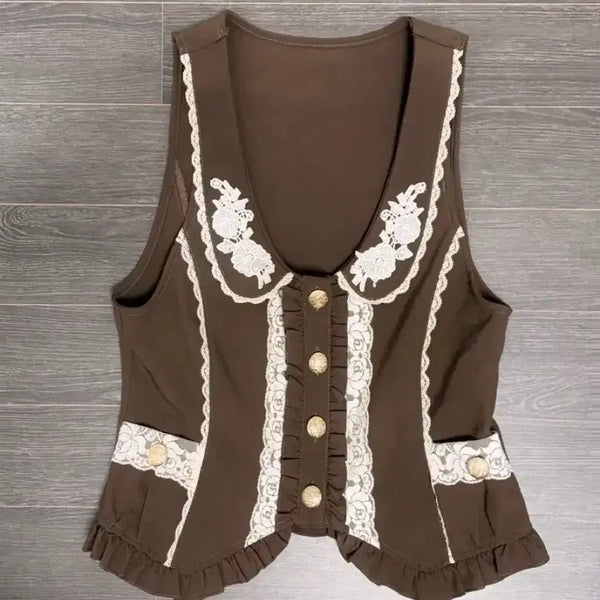 [BUNJANG] Axes Femme Pinterkal Brown Vest / axes femme 엑시즈팜 핀터깔 브라운 초코 베스트 조끼
