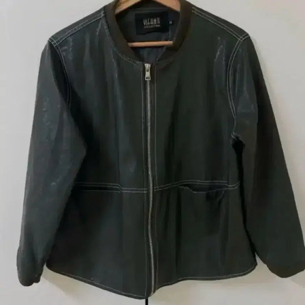 [BUNJANG] Zara Style Faux Leather Rider Jacket / 자라 스타일 레더 인조가죽 자켓 라이더 가죽