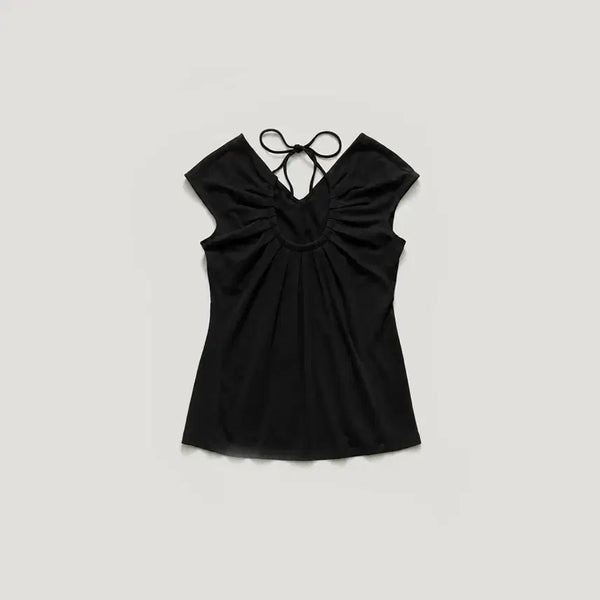[BUNJANG] Parben Breeze Halterneck Shirring Blouse / 파르벵 브리즈 홀터넥 셔링 블라우스 BREEZE HALTER SHIRRING BLOUSE