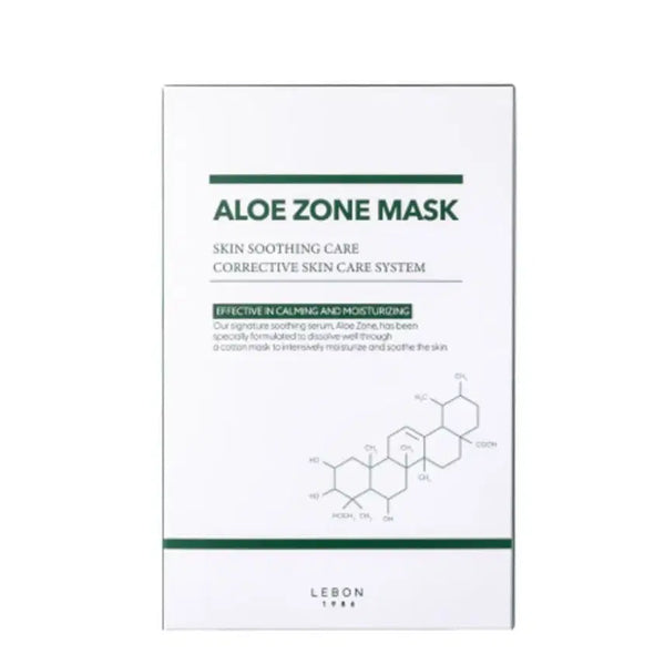 [BUNJANG] Rebon Aloe Zone Sheet Mask Box (5 Sheets) / 르본 알로에 존 시트 마스크 1박스 5매입
