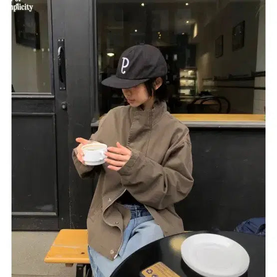[BUNJANG] Khaki Washed Field Jacket / 카키 워싱 야상 자켓