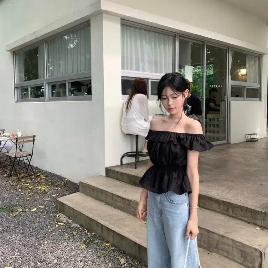 [BUNJANG] La Pluie Angel Blouse Black / (새상품)라플리에 엔젤 블라우스 블랙