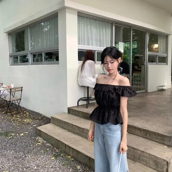 [BUNJANG] La Pluie Angel Blouse Black / (새상품)라플리에 엔젤 블라우스 블랙