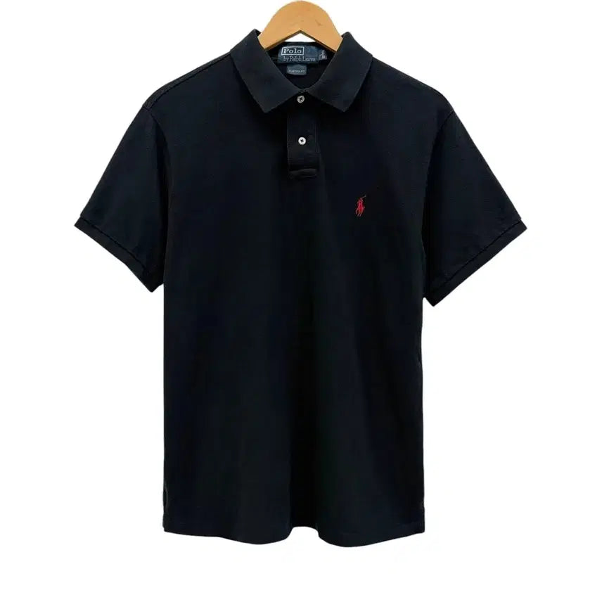 [BUNJANG] Polo Ralph Lauren Black Pique Cotton T-Shirt (Large) / 폴로 반팔 피케티 블랙 (Large)