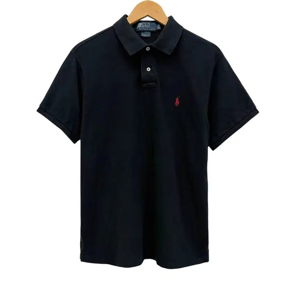 [BUNJANG] Polo Ralph Lauren Black Pique Cotton T-Shirt (Large) / 폴로 반팔 피케티 블랙 (Large)