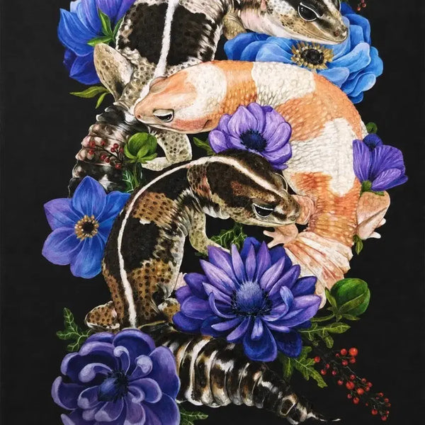 [BUNJANG] Hand-Drawn Crested Gecko Poster / 펫테일게코 손그림 포스터