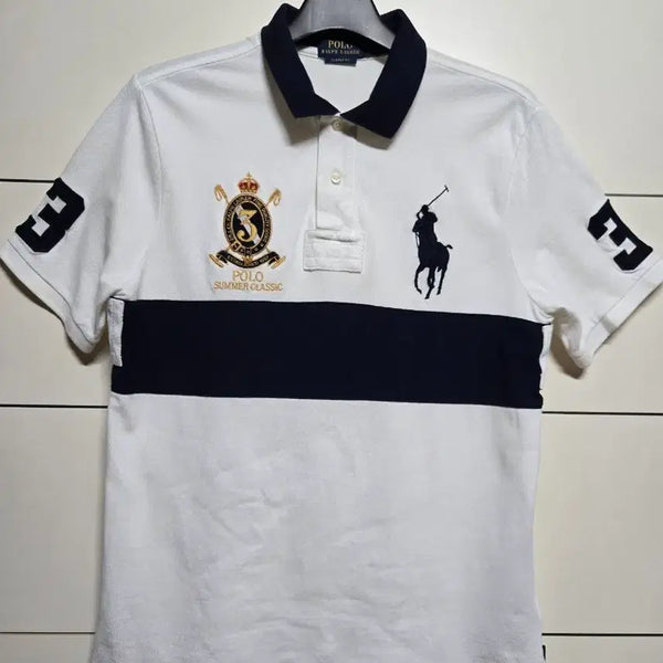 [BUNJANG] Polo Ralph Lauren New Chief Keeper Big Pony Collar Short Sleeve T-Shirt White M / 폴로 랄프로렌 신형 큐알인증 치프키프 빅포니 카라 반팔 티셔츠