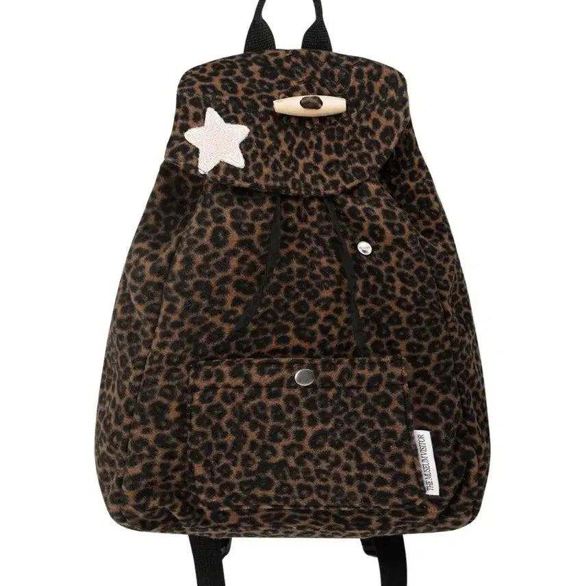[BUNJANG] The Museum Visitor Leopard Pattern Backpack Brown / (판매)더뮤지엄비지터 레오파드 패턴 백팩 브라운 가방 호피무늬