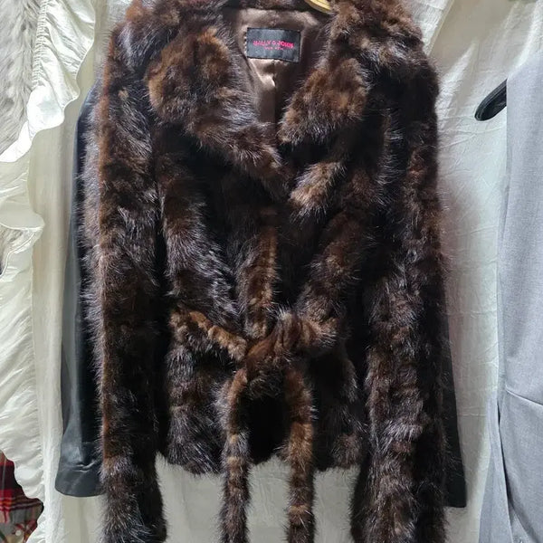 [BUNJANG] Mink Fur Jacket Brown / 밍크 자켓 브라운
