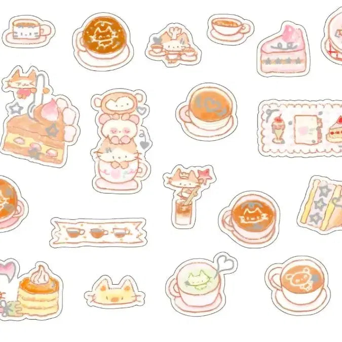 [BUNJANG] Beautty Nyan Cafe Hologram Silver Kiss Cut Sticker / [버띠] 어서오세요 냥냥카페 홀로그램은박 키스컷