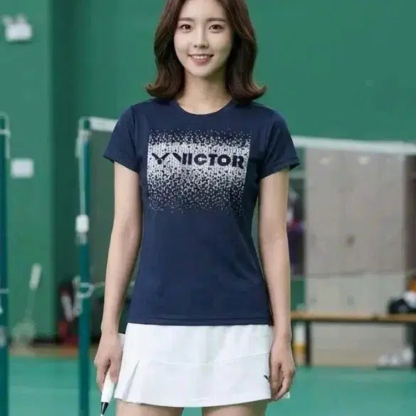 [BUNJANG] Victor Badminton Women's Performance T-Shirt XS Black / [빅터 정품.무료배송] 새상품.배드민턴 여성 기능성 티셔츠 XS(85) 블랙