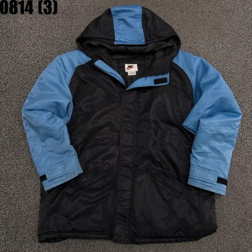 [BUNJANG] Nike Hooded Zip-Up Jacket Black/Blue XL / 나이키 후드 집업 자켓 블랙/블루 XL 8/14
