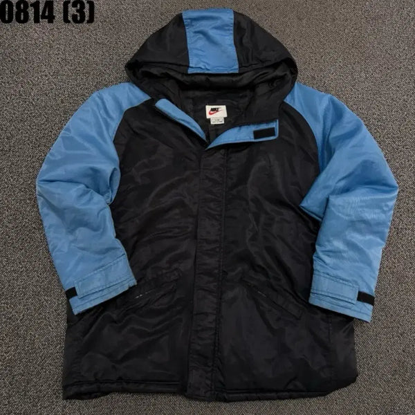 [BUNJANG] Nike Hooded Zip-Up Jacket Black/Blue XL / 나이키 후드 집업 자켓 블랙/블루 XL 8/14