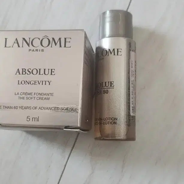 [BUNJANG] Lancôme Absolue Soft Cream 5ml Set (2 Types) Sealed / 랑콤 압솔뤼 로션 80 5ml 2종 세트미개봉(가격조정가능