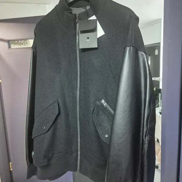 [BUNJANG] MOIF Stand Collar Varsity Jacket Black / MOIF 스탠드 칼라 바시티 자켓 L 블랙 (새상품)
