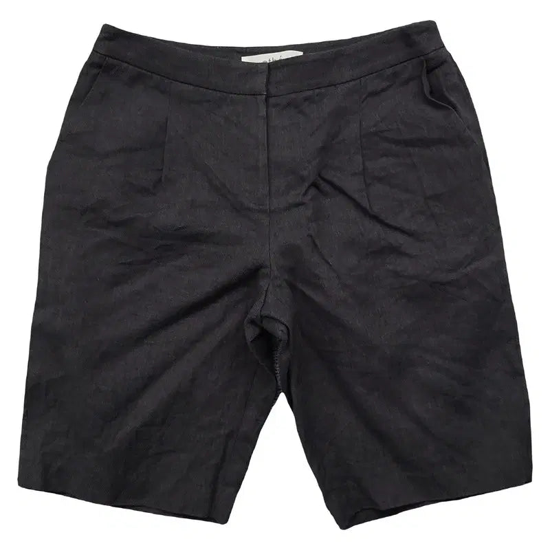 [BUNJANG] Vanessa Bruno Black Color Block Linen Shorts 38 / 바네사브루노 블랙 배색 린넨 반바지 38