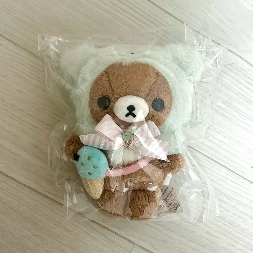 [BUNJANG] San-X Happy Ice Cream Chairoikoguma Plush / 산엑스 해피 아이스크림 챠이로이 코구마 인형