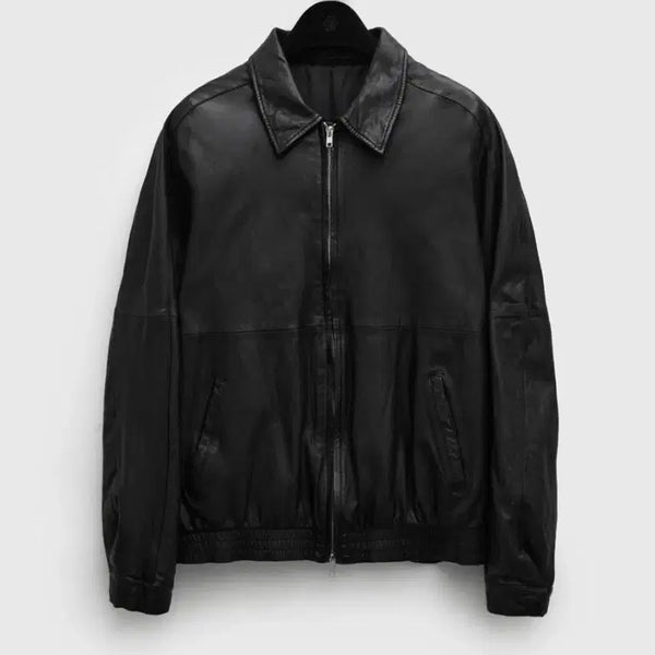 [BUNJANG] L 25FW Washed Leather Blouson Black / [L]유스 25FW Washed Leather Blouson 블랙