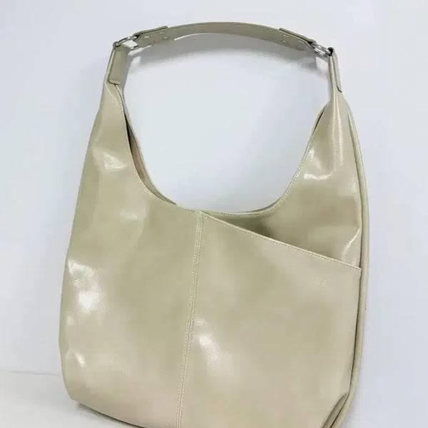 [BUNJANG] Yeomim Medium Slash Hobo Bag Beige / 여밈 미디움 슬래쉬 호보백 베이지