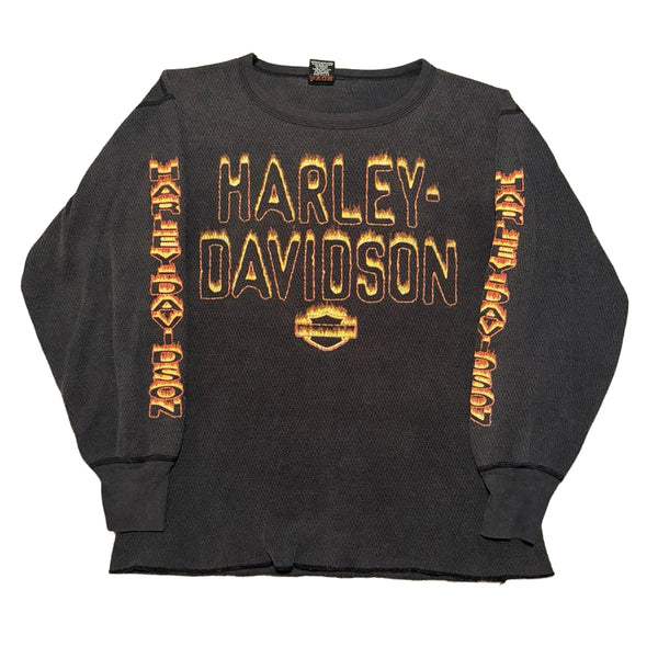 [BUNJANG] Harley-Davidson 95ss Nashville Fire Logo Thermal Long Sleeve XL / 95ss 할리데이비슨 내쉬빌 파이어 로고 써멀 롱슬리브