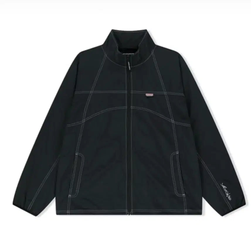 [BUNJANG] YESICO Nylon Track Jacket Windbreaker Black / 예스아이씨 나일론 트랙 자켓 바람막이 블랙