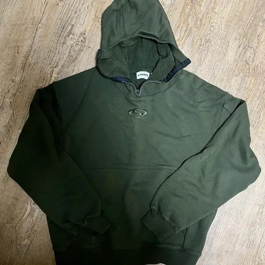[BUNJANG] LORES Green Half-Zip Hoodie / [L] LORES 그린 후드티
