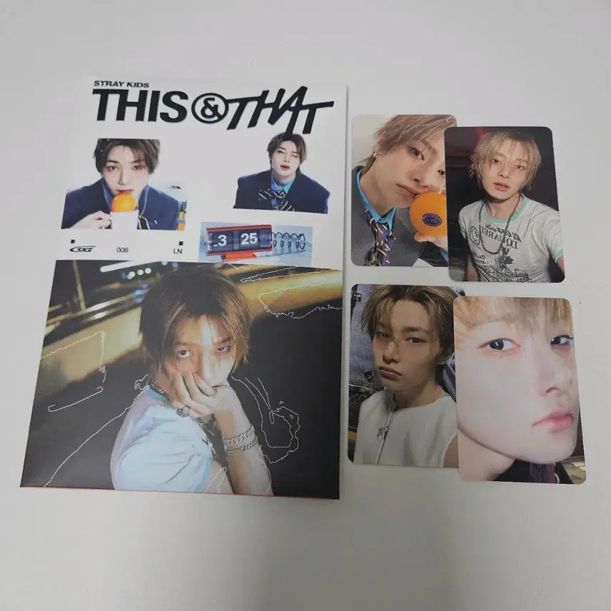 [BUNJANG] Stray Kids I.N This & That Fans LP Split Set Photocard / 아이엔 세트/ 스트레이키즈 디스앤댓 개인반 & 앤드버전 팬즈 엘피 분철 lp fans this&that