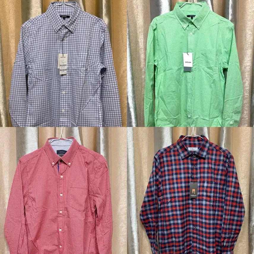 [BUNJANG] Empolham Checkered Dress Shirt (Men's) / 새거)엠폴햄셔츠남방 체크셔츠
