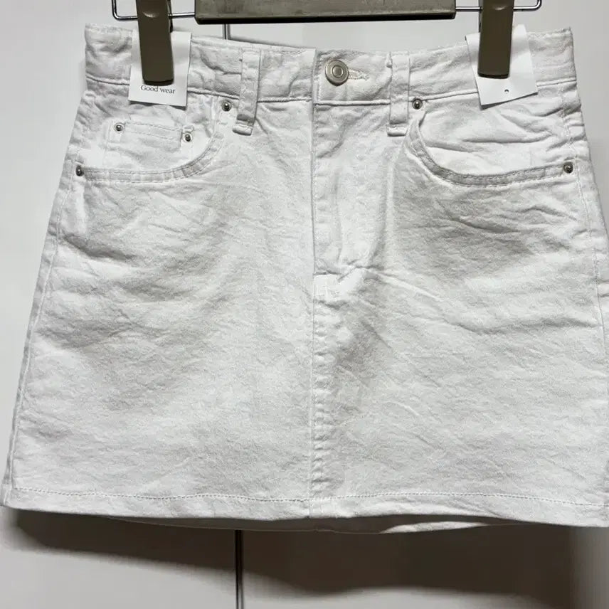 [BUNJANG] Basic H-Line Cotton Spandex Skirt Pants - White / 베이직 H라인 면 스판 치마바지 화이트
