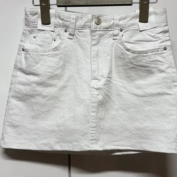 [BUNJANG] Basic H-Line Cotton Spandex Skirt Pants - White / 베이직 H라인 면 스판 치마바지 화이트