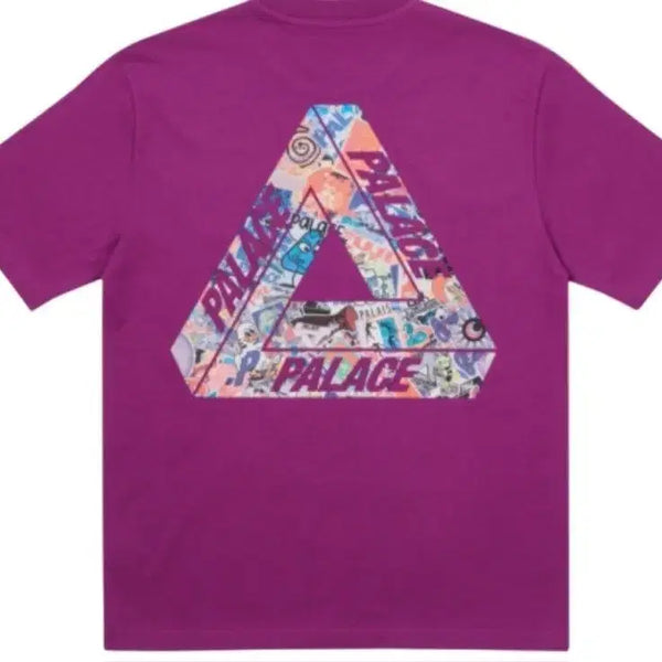 [BUNJANG] Palace Tri-Sticker Pack T-Shirt Plum (21FW) L / [미개봉/L] 팔라스 트라이스티커 팩 티셔츠 플럼 (Palace 21FW)