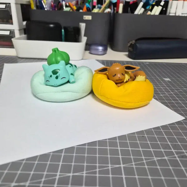 [BUNJANG] Pokemon Bulbasaur & Eevee Cushion Figures Set / 포켓몬스터 이상해씨 이브이 쿠션 피규어