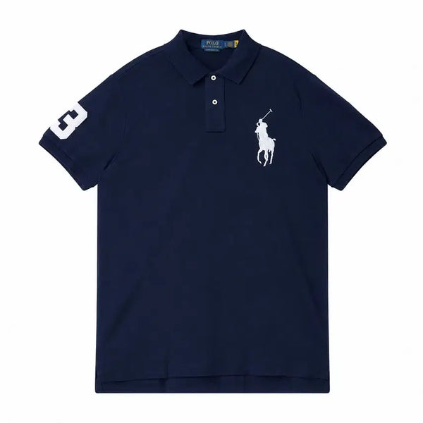[BUNJANG] Polo Ralph Lauren Custom Slim Fit Big Pony Mesh Polo Shirt / 폴로 빅사이즈 커스텀슬림 네이비 빅포니 메시 카라티