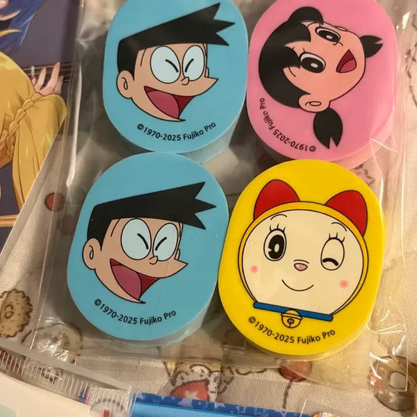 [BUNJANG] Doraemon Eraser Set (Suneo, Suzie) / 도라에몽 지우개 세트 비실이 이슬이