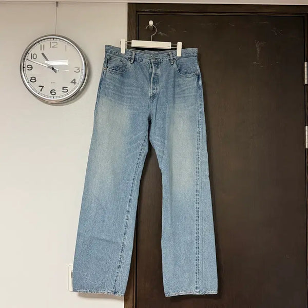 [BUNJANG] DEMIEL LOT. 011R Wide Regular Vintage Washed Jeans / [36] 데밀 LOT. 011R 와이드 레귤러 빈티지 워시드
