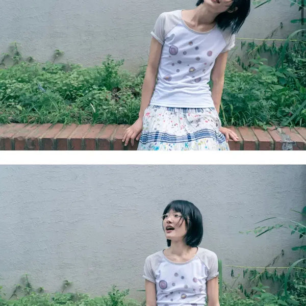 [BUNJANG] Hug Your Skin Ringer T-shirt White / 허그유어스킨 링거티