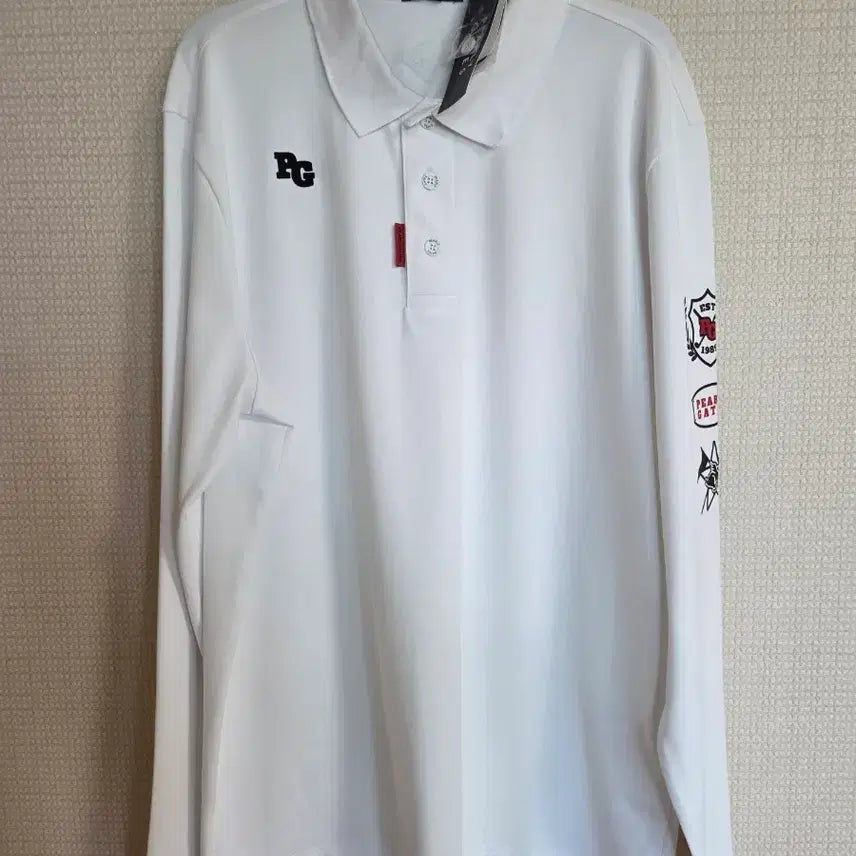 [BUNJANG] Paraguis Long Sleeve Golf Wear White / 파리게이츠 긴팔 골프웨어 흰색